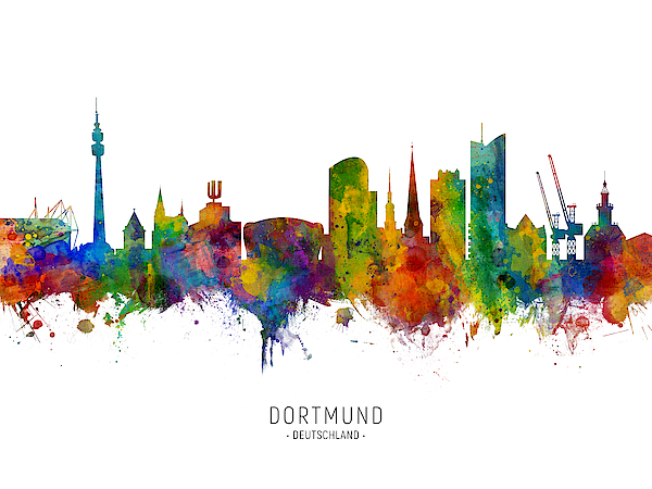 Dortmund Germany Skyline by Michael Tompsett Dortmund Germany Skyline by Michael Tompsett
